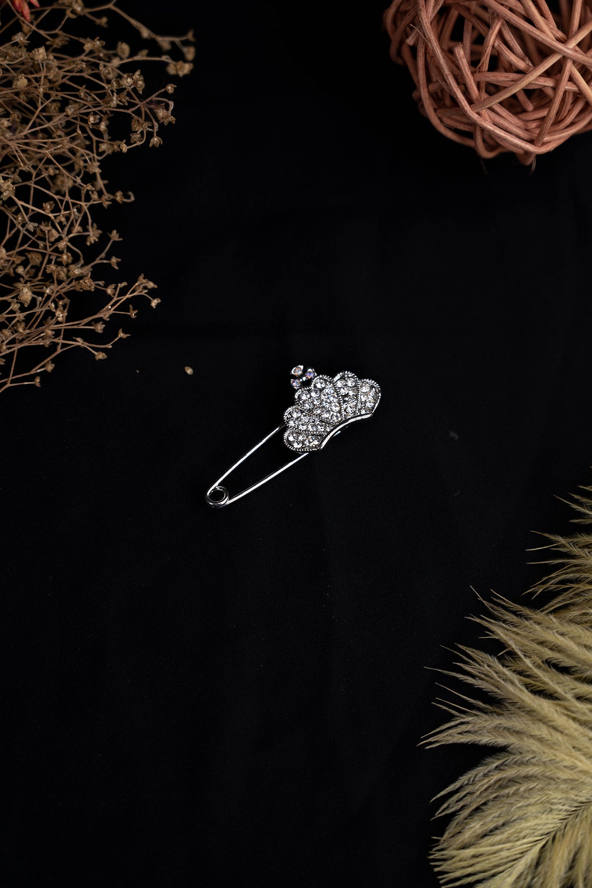 Crystal Butterfly Safety Pin