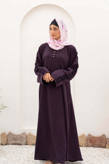 Gazer Style Maxi Abaya - Deep Violet