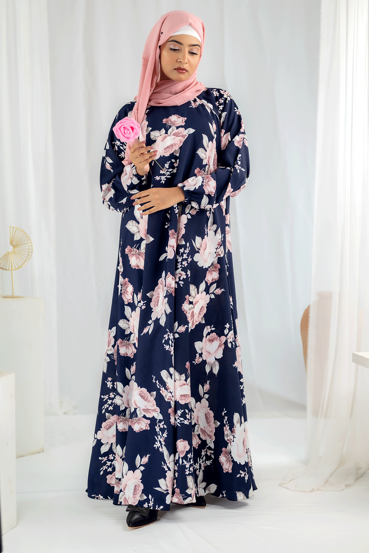 Nashwa P1 - Pirnted Maxi Abaya