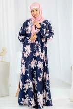 Nashwa P1 - Pirnted Maxi Abaya