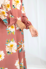 Nashwa P3 - Pirnted Maxi Abaya