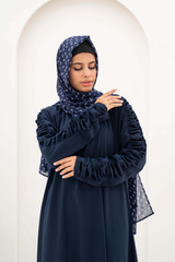 Gazer Style Maxi Abaya - Navy Blue