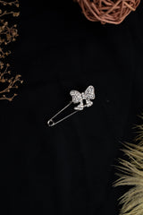 Silver Bow Safety Pin