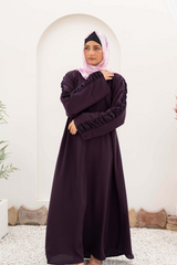 Gazer Style Maxi Abaya - Deep Violet