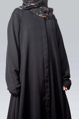 Pure Classy Simple Gown Abaya - Black