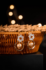 Pearl And Star Earrings - Jalbaab