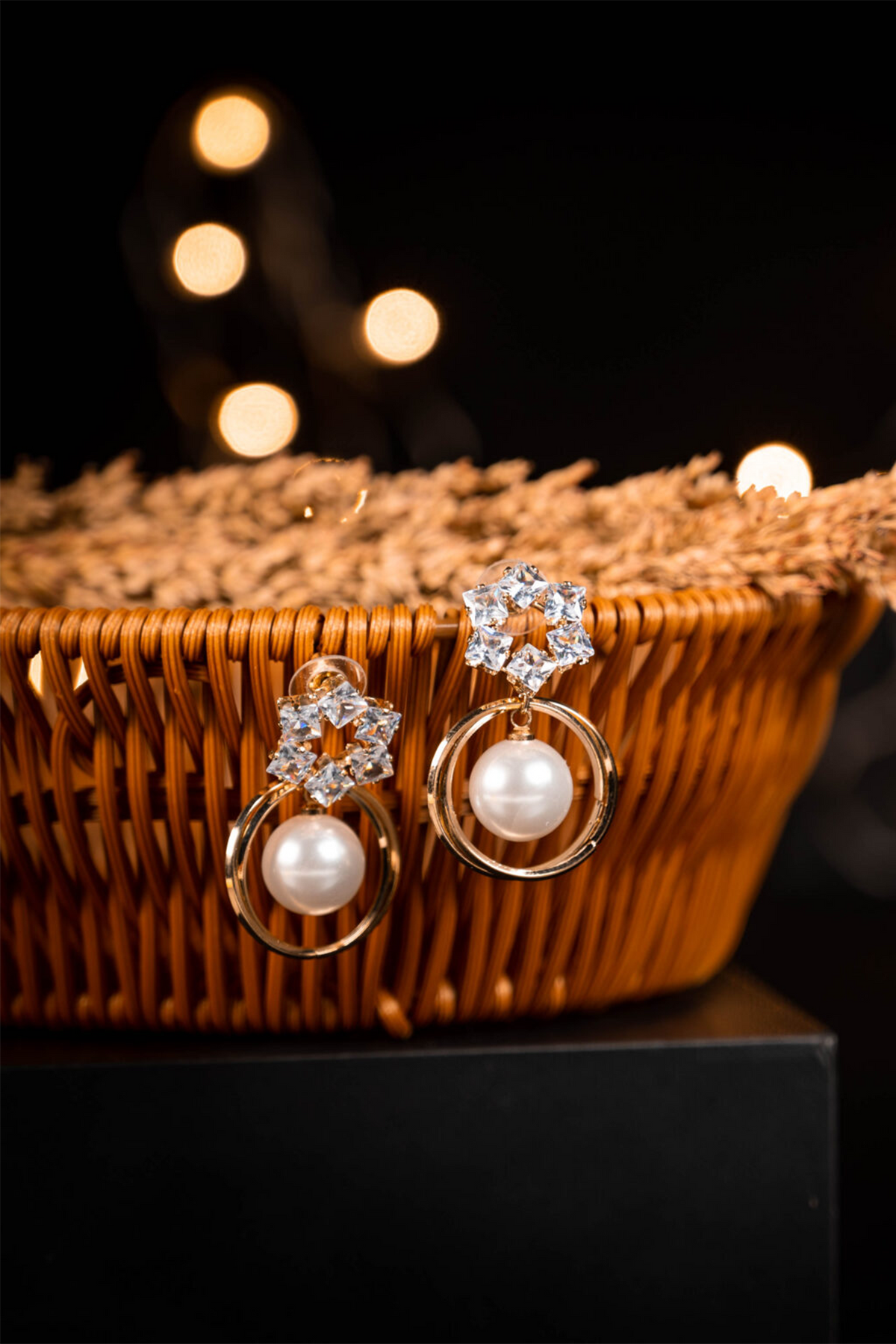 Pearl And Star Earrings