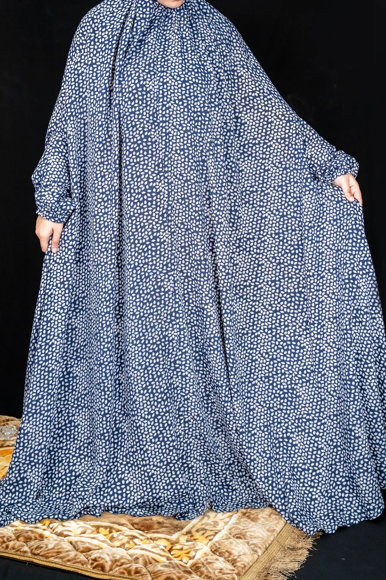 Namaz Chadar - Blue Leaves