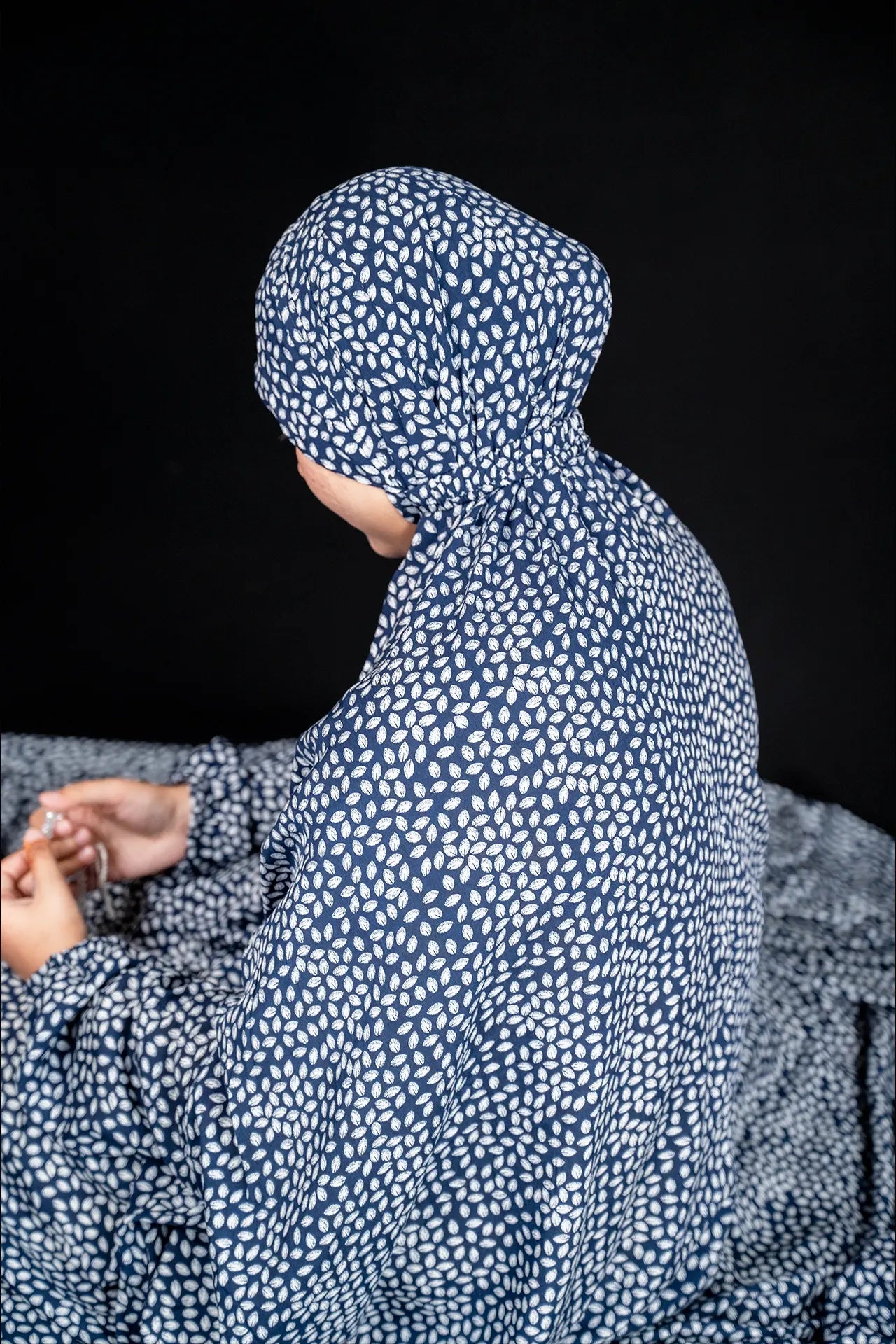 Namaz Chadar - Blue Leaves