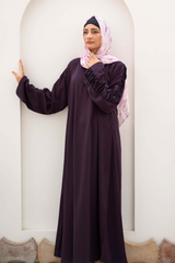 Gazer Style Maxi Abaya - Deep Violet