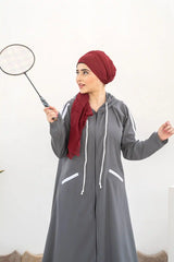 Hoodie Abaya – Smokey Grey