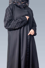Pure Classy Cross Pantex Lined Gown Abaya - Black