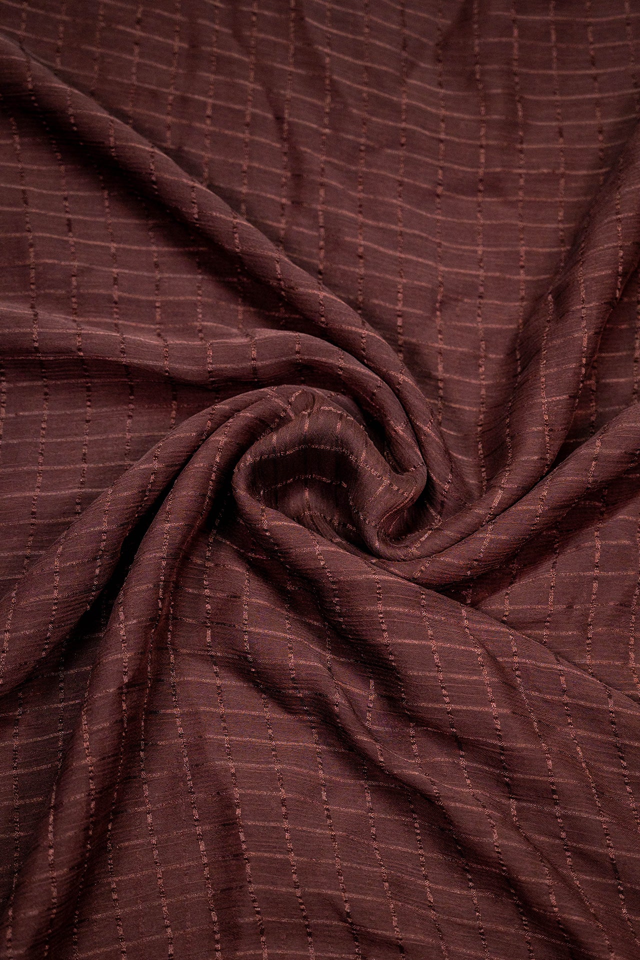 Cubical Textured Georgette Staller - Dark Choco