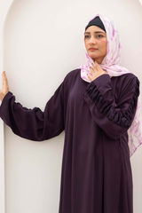 Gazer Style Maxi Abaya - Deep Violet