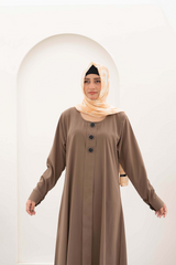 Turkish Style Maxi Abaya - Khaaki