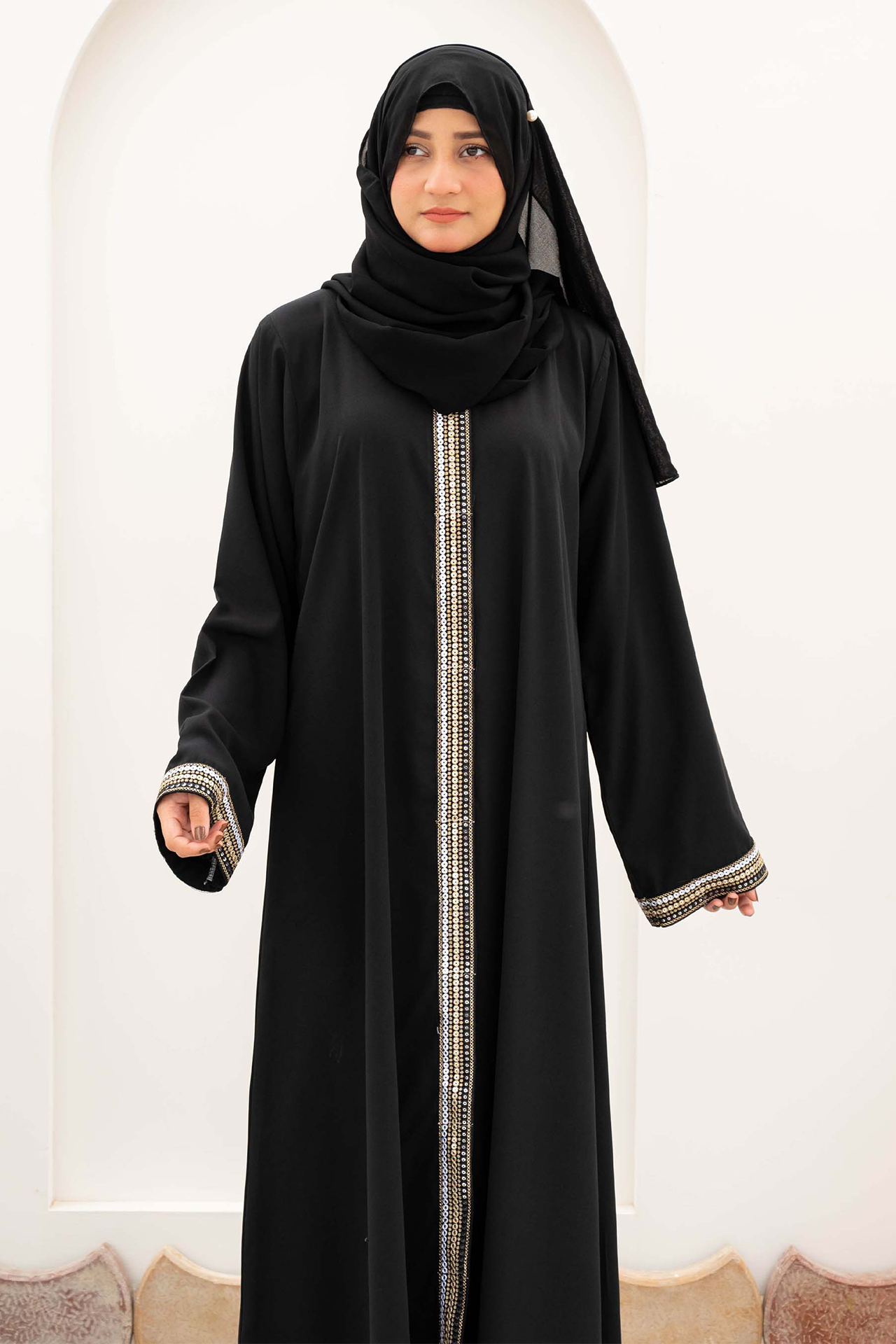 Noir Gown Abaya - Black