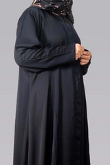Pure Classy Lined Gown Abaya - Black