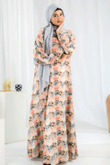 Nashwa P6 - Pirnted Maxi Abaya