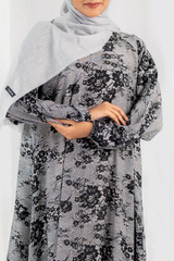 Nashwa P7 - Pirnted Maxi Abaya