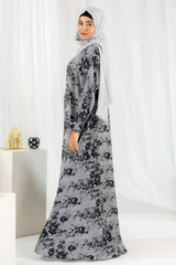 Nashwa P7 - Pirnted Maxi Abaya