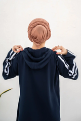 Hoodie Abaya – Navy Blue