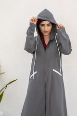 Hoodie Abaya – Smokey Grey