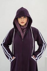 Hoodie Abaya – Deep Violet