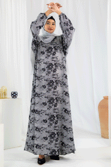 Nashwa P7 - Pirnted Maxi Abaya