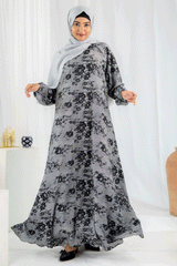 Nashwa P7 - Pirnted Maxi Abaya