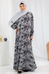 Nashwa P7 - Pirnted Maxi Abaya