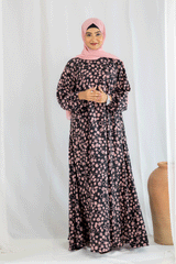 Nashwa P7 - Pirnted Maxi Abaya