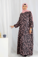Nashwa P7 - Pirnted Maxi Abaya
