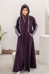 Hoodie Abaya – Deep Violet