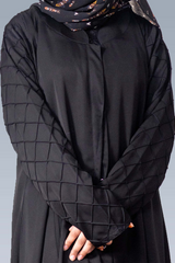 Pure Classy Cross Pantex Lined Gown Abaya - Black - Jalbaab