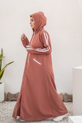 Hoodie Abaya – Salmon Pink