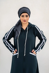 Hoodie Abaya – Deep Ocean