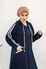 Hoodie Abaya – Navy Blue