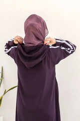 Hoodie Abaya – Deep Violet