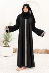 Noir Gown Abaya - Black
