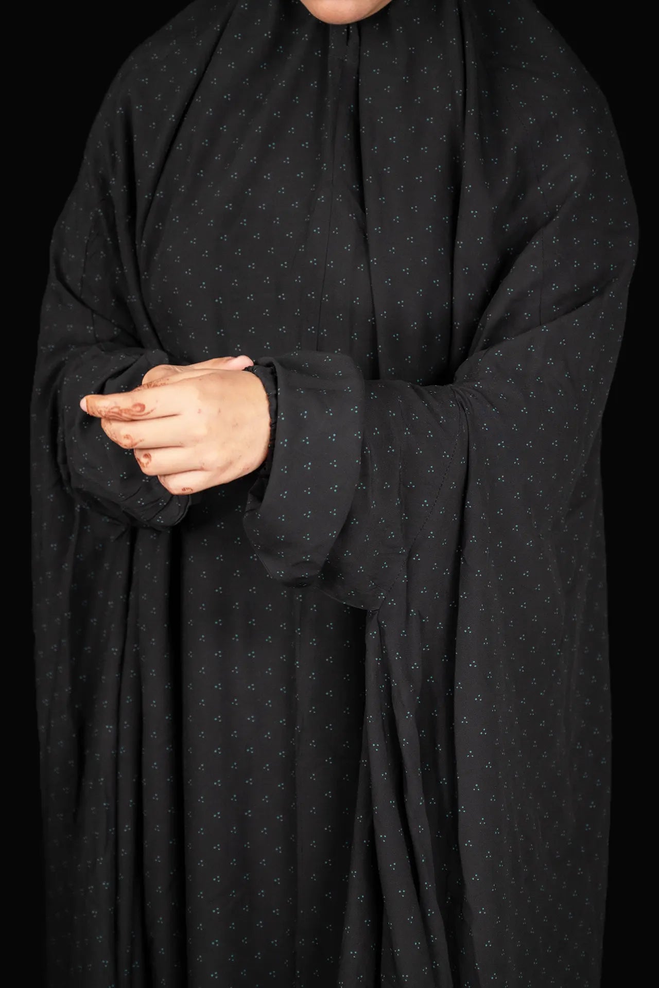 Namaz Chadar - Black Dotted