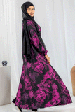Nashwa P10 - Pirnted Maxi Abaya