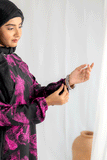 Nashwa P10 - Pirnted Maxi Abaya