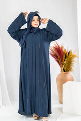 Haya - Navy Blue Abaya