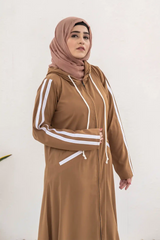 Hoodie Abaya – Camel
