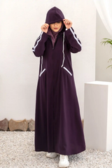 Hoodie Abaya – Deep Violet