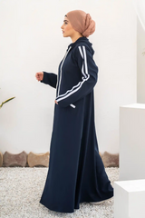Hoodie Abaya – Navy Blue