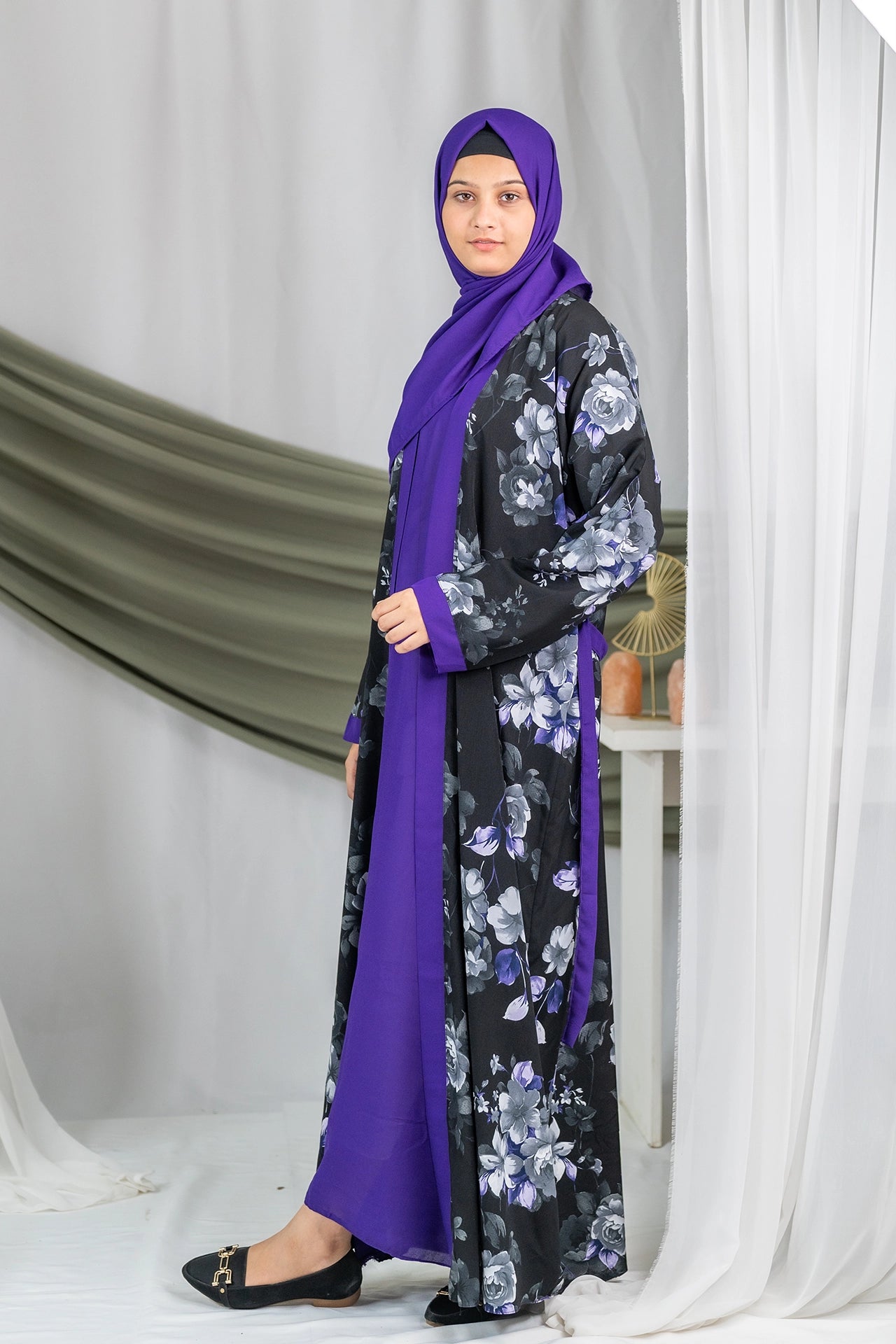 Bahaar 2.0 - Purple Flowered Printed Flapped