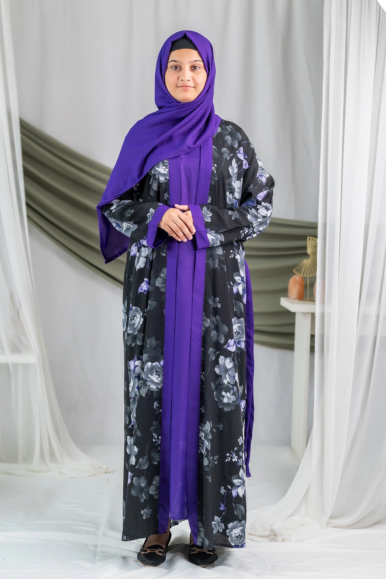 Bahaar 2.0 - Purple Flowered Printed Flapped