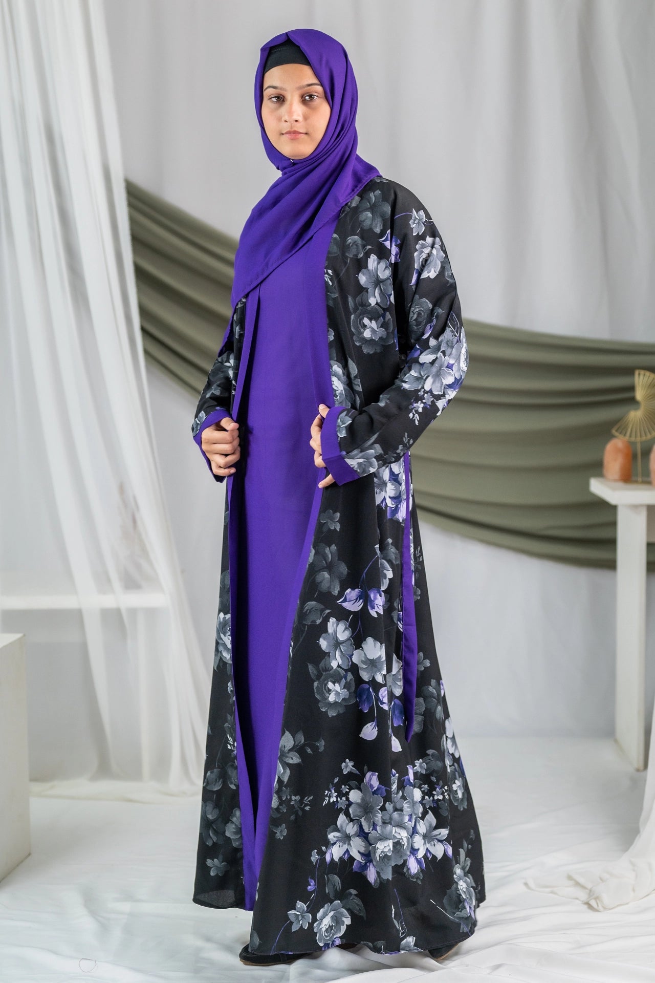 Bahaar 2.0 - Purple Flowered Printed Flapped