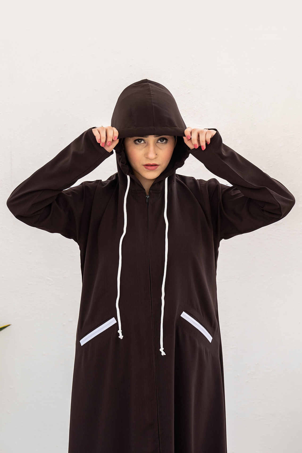 Modest Hoodie Abaya – Dark Choco